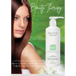 Beauty Therapy bt Profesyonel Natural Pure Care İşlem Görmüş ve Yıpranmış Saçlar için Bakım Şampuanı 500ml