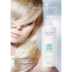 Beauty Therapy bt Profesyonel Keratin&Biotin İşlem Sonrası Yıpranmış Saçlar için Tuzsuz Bakım Şampuanı 500ml