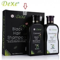 DEXE BLACK HAİR SHAMPOO BEYAZ SAÇ KAPATICI SİYAH ŞAMPUAN 200ML+200ML DEVELOPER