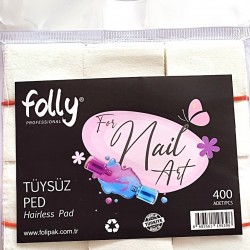 FOLLY UV JEL OJE ÇIKARICI NAİL ART TÜYSÜZ PED 400'LÜ