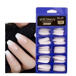 GOLD BEAUTY TAKMA TIRNAK BALERİN 100 ADET KUTULU BEYAZ