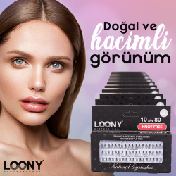 LOONY DİPSİZ KİRPİK 10 PLY -KNOT FREE 80'Lİ