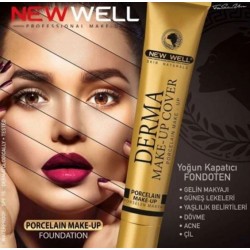 NEW WELL DERMA MAKE UP COVER PORSELEN MAKYAJ FONDÖTEN