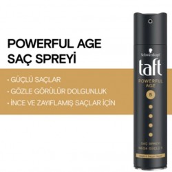 TAFT SAÇ SPREYİ POWERFULL AGE 250 ML.